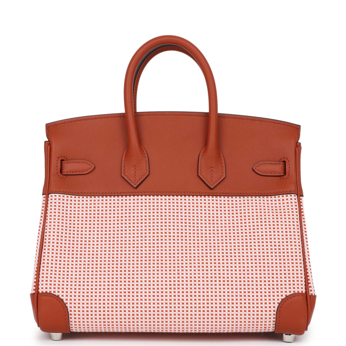 Hermes Quadrille Birkin Sanguine Swift And Toile Palladium Hardware Travel Bag