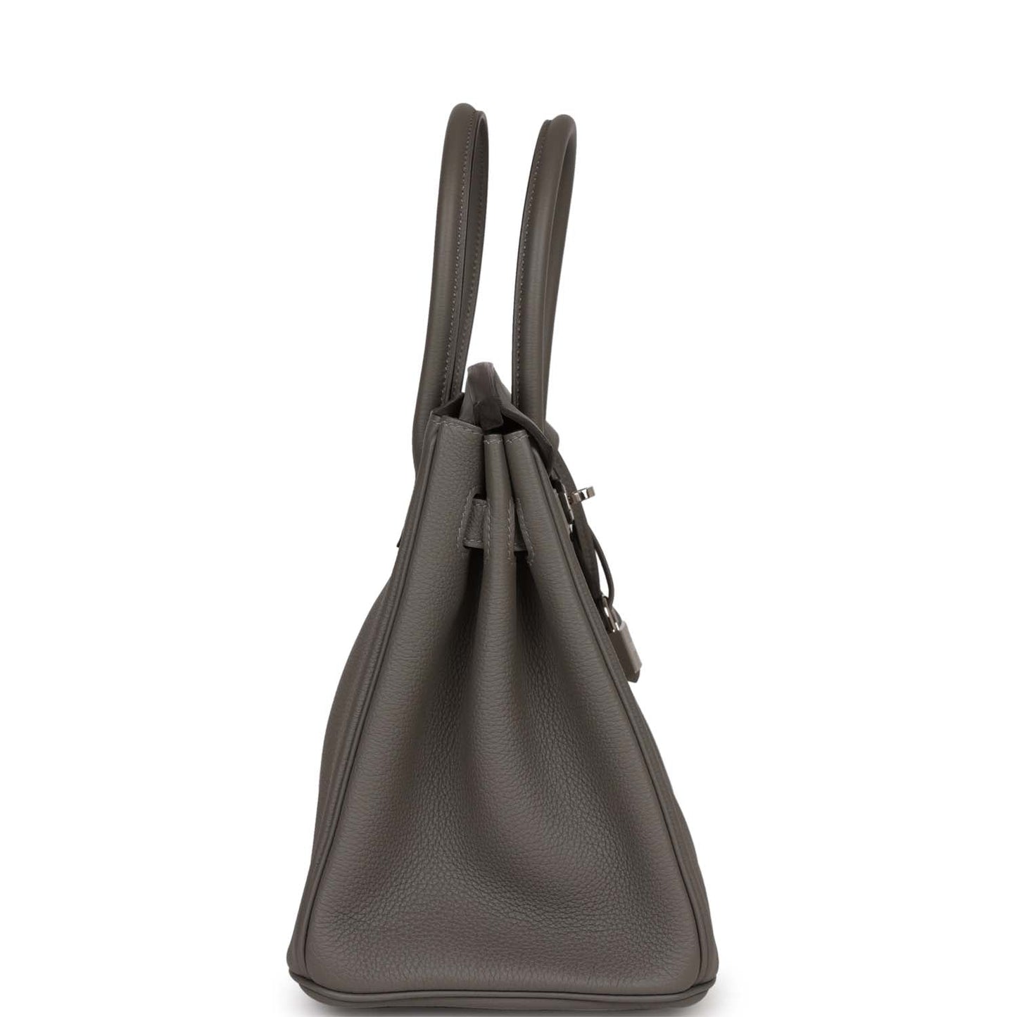 Hermes En Birkin Gris Meyer Togo And Swift Palladium Travel Bag