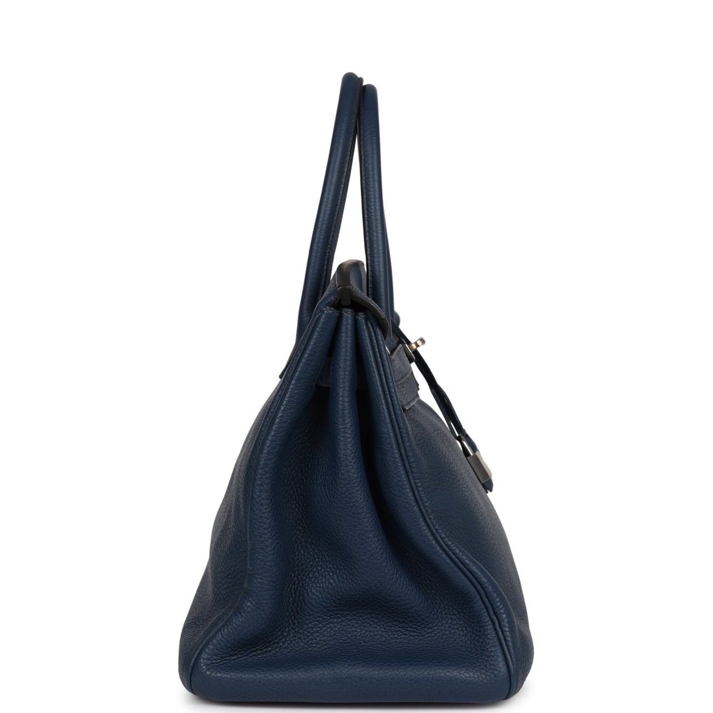 Hermes Birkin Bleu De Prusse Clemence Palladium Hardware Handbag Travel Bag