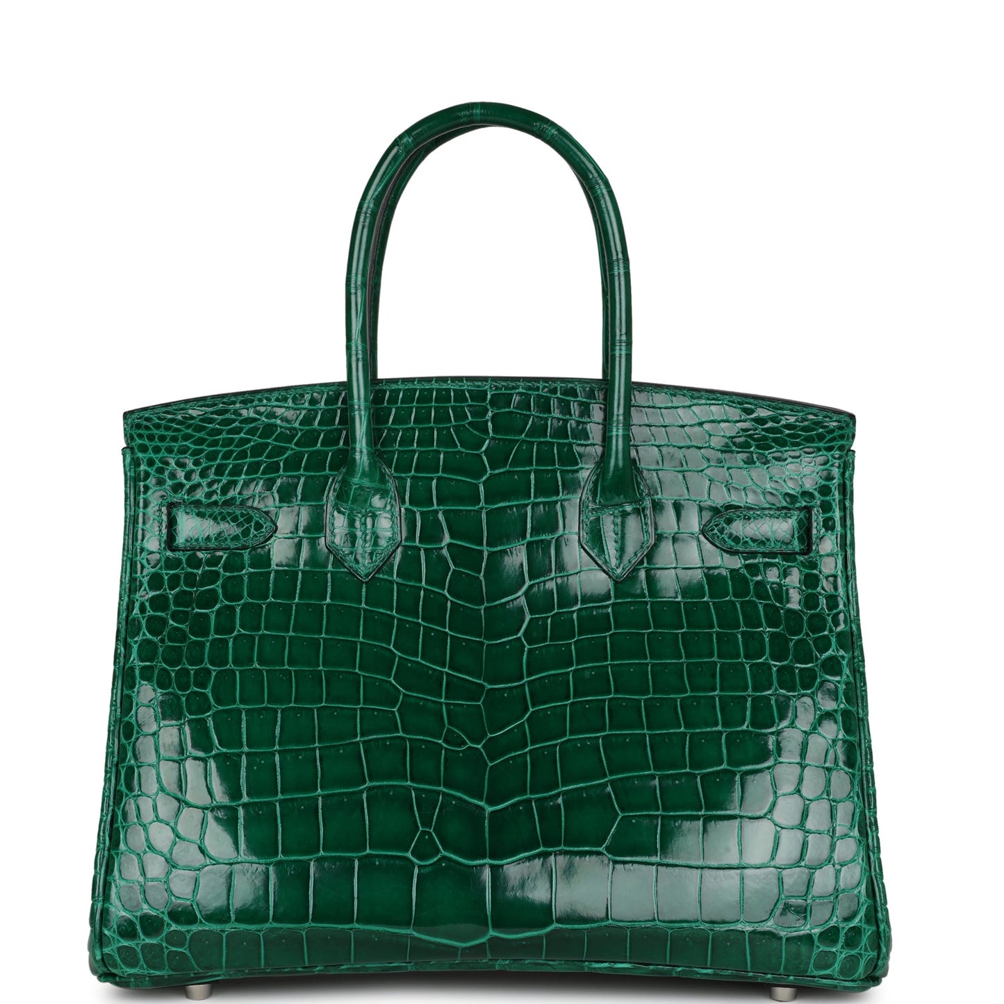 Hermes Top Quality Luxury Birkin Emerald Shiny Niloticus Travel Bag