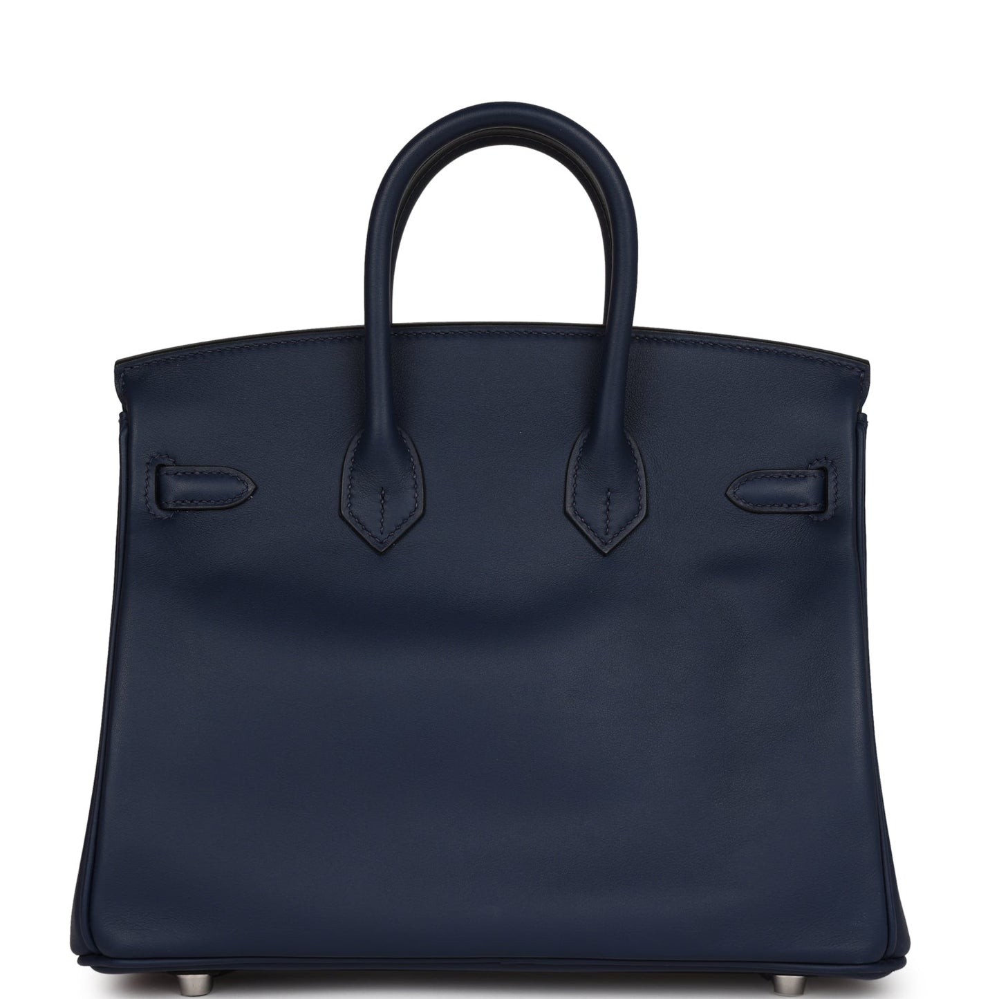Hermes Birkin Bleu Swift Palladium Hardware Handbag Navy Travel Bag