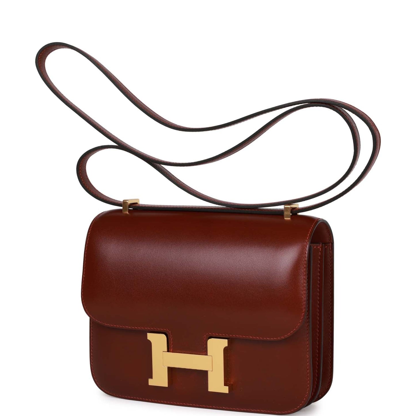 Hermes Constance Rouge Box Hardware Handbag Gold Travel Bag
