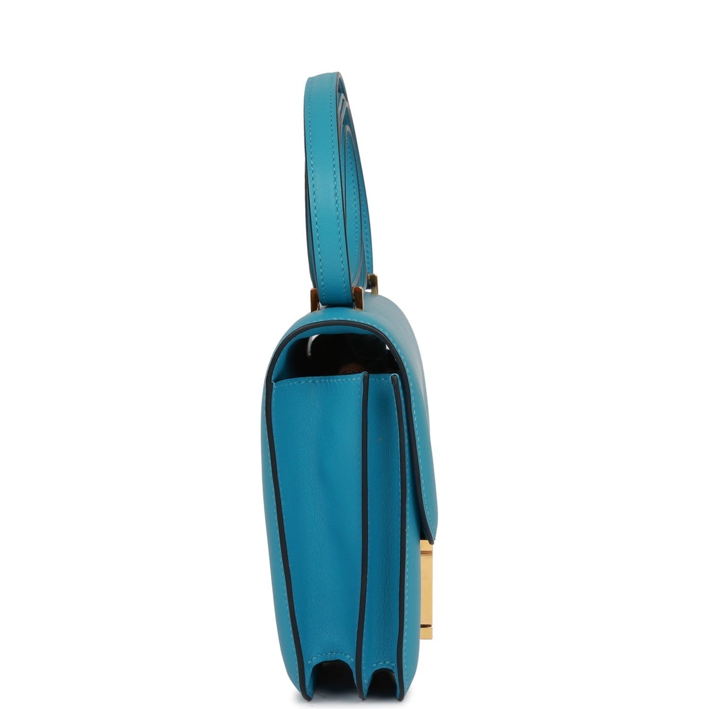 Hermes Constance Bleu Du Nord Swift Hardware Handbag Gold Travel Bag