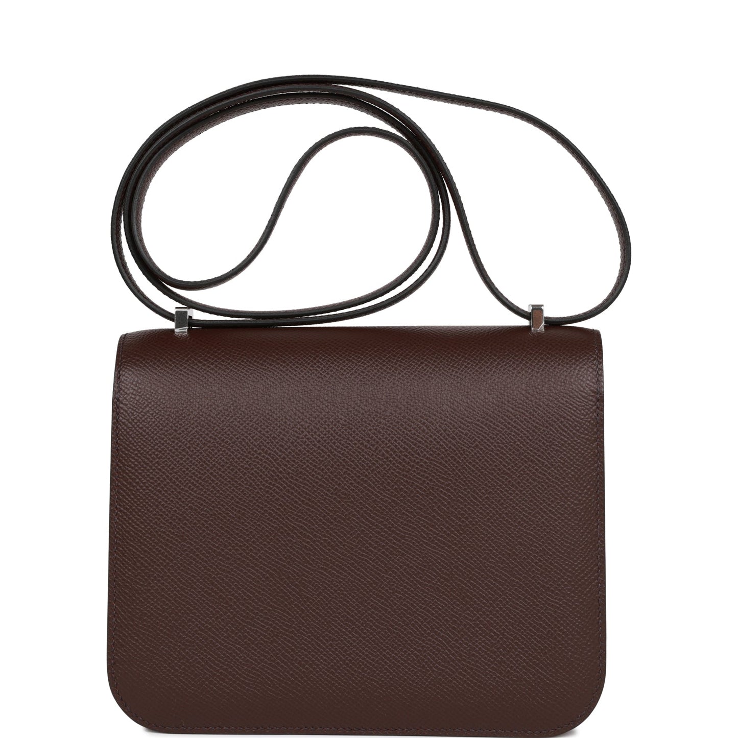 Hermes Constance Rouge Sellier Epsom Palladium Hardware Crossbody Bag