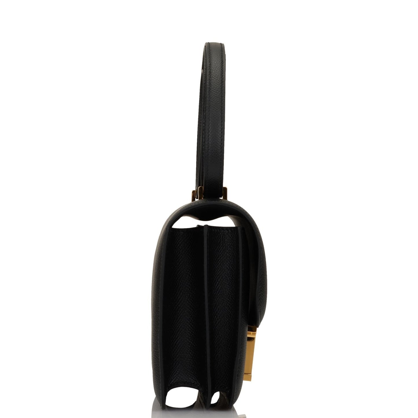 Hermes Constance Epsom Hardware Crossbody Bag Black Gold Gold Hardware