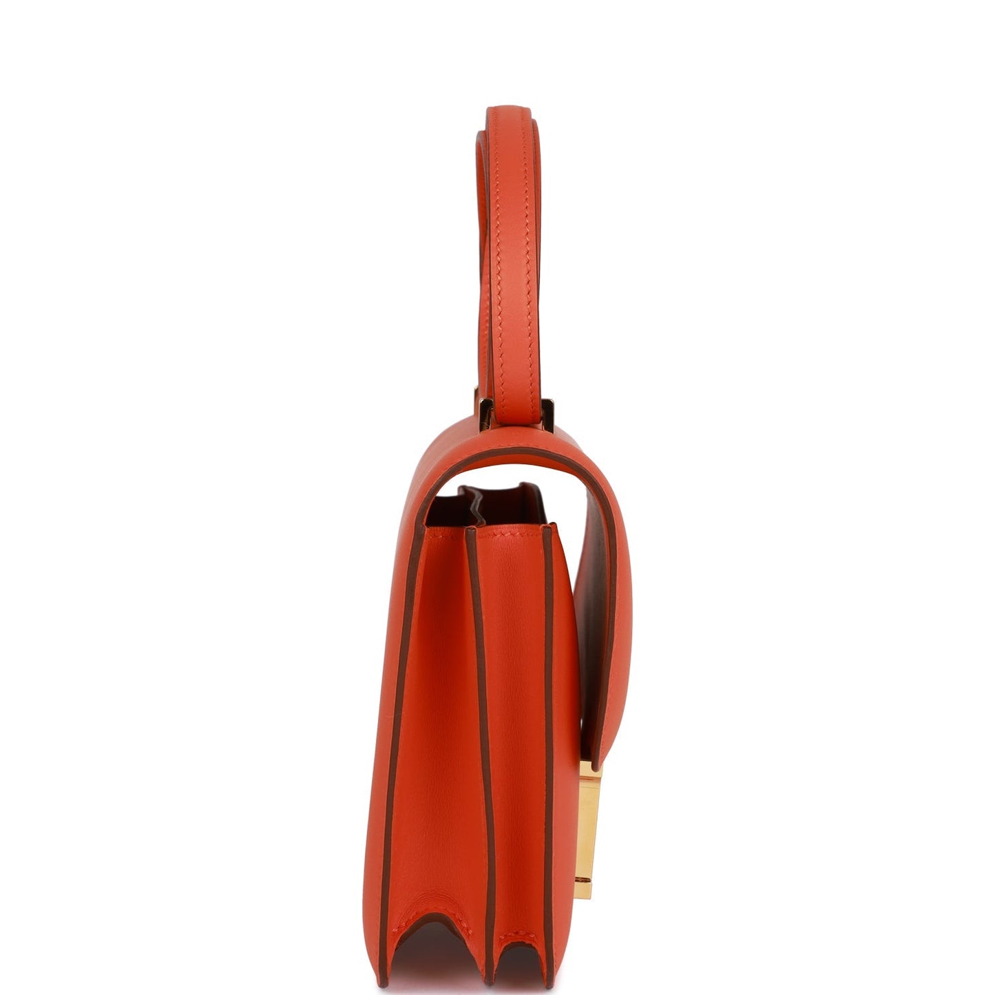 Hermes Constance Orange Swift Hardware Handbag Gold Travel Bag