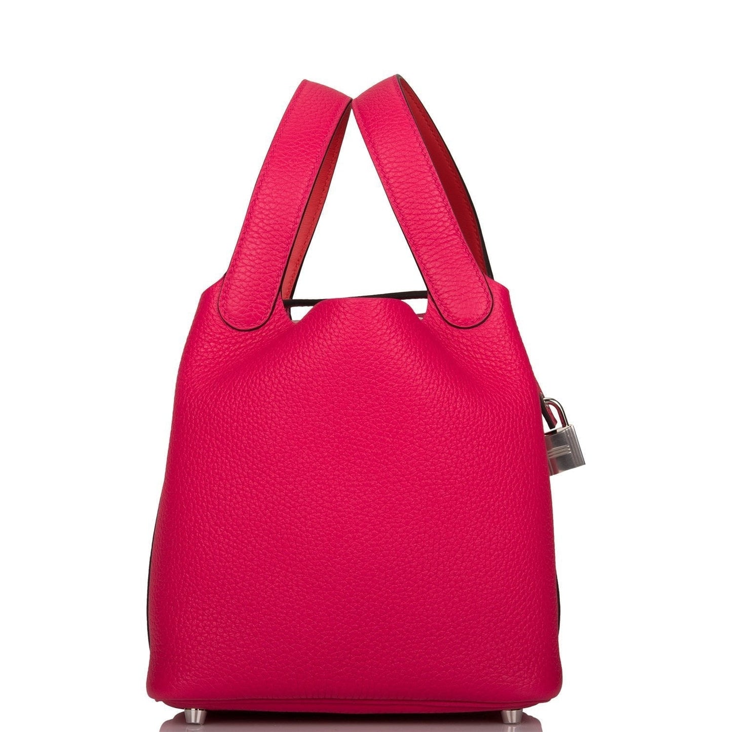 Hermes Picotin Lock Rose Mexico Clemence Palladium Hardware Travel Bag