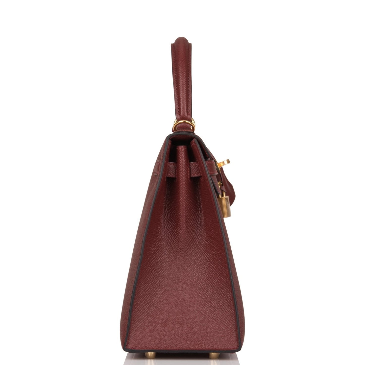 Hermes Kelly Sellier Rouge Epsom Hardware Handbag Gold Travel Bag