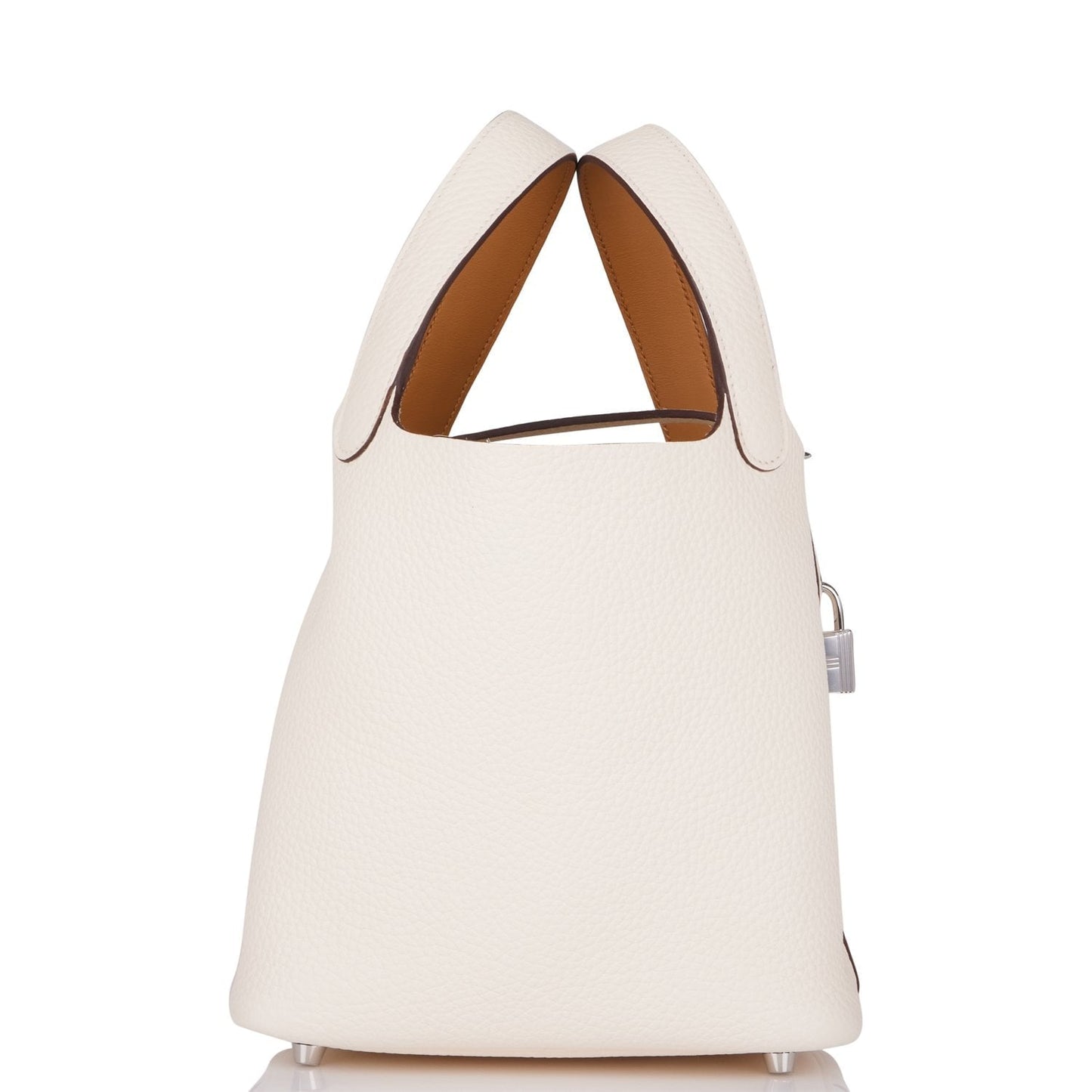 Hermes Picotin Nata And Sesame Clemence Palladium Hardware Travel Bag