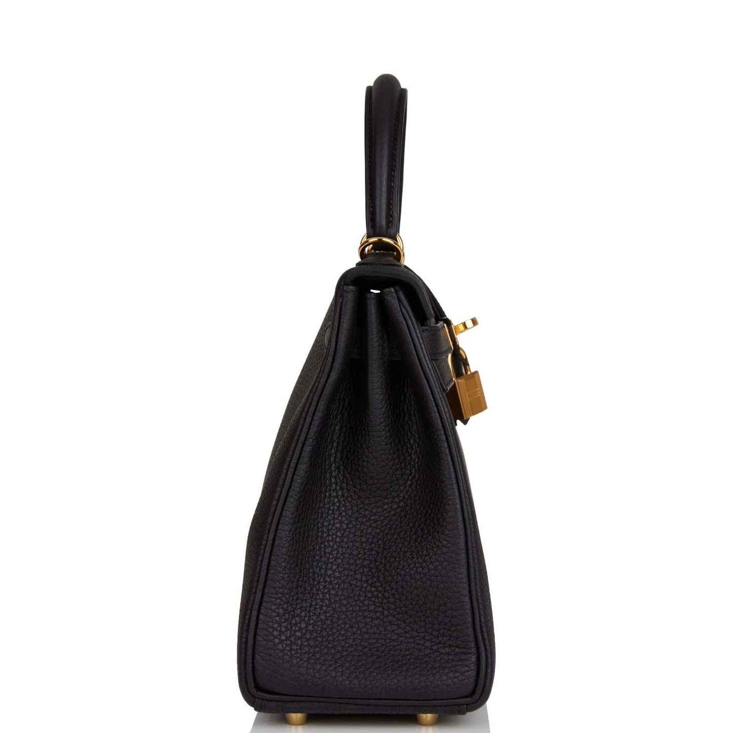 Hermes Kelly Retourne Togo Hardware Handbag Black Gold Travel Bag Hardware 4