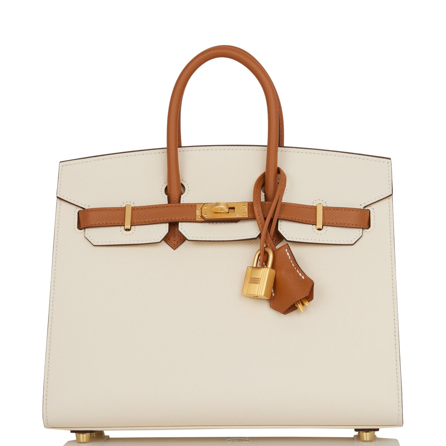 Hermes Birkin Sellier Nata And Epsom Brushed Hardware Gold Travel Bag