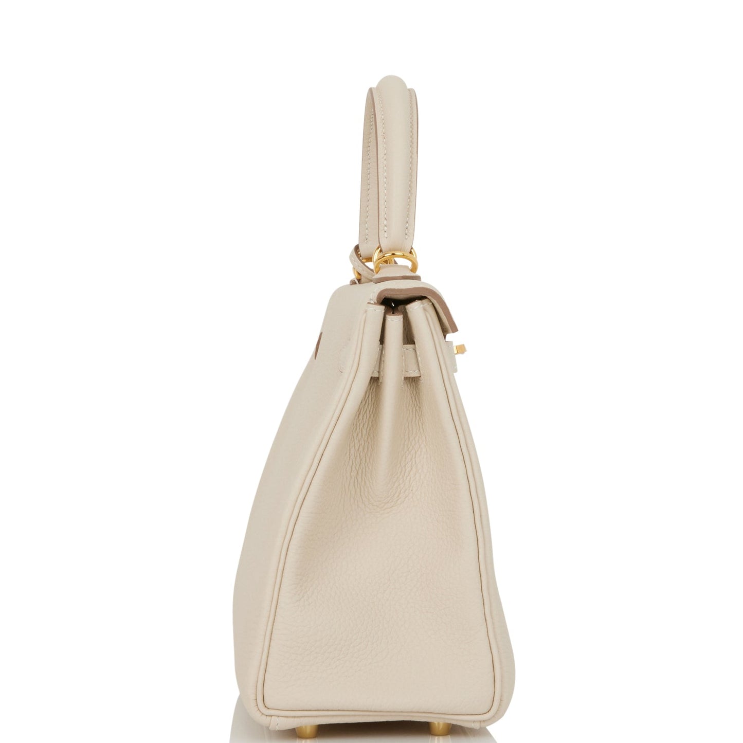 Hermes Kelly Retourne Craie Togo Hardware Handbag Gold Travel Bag 4