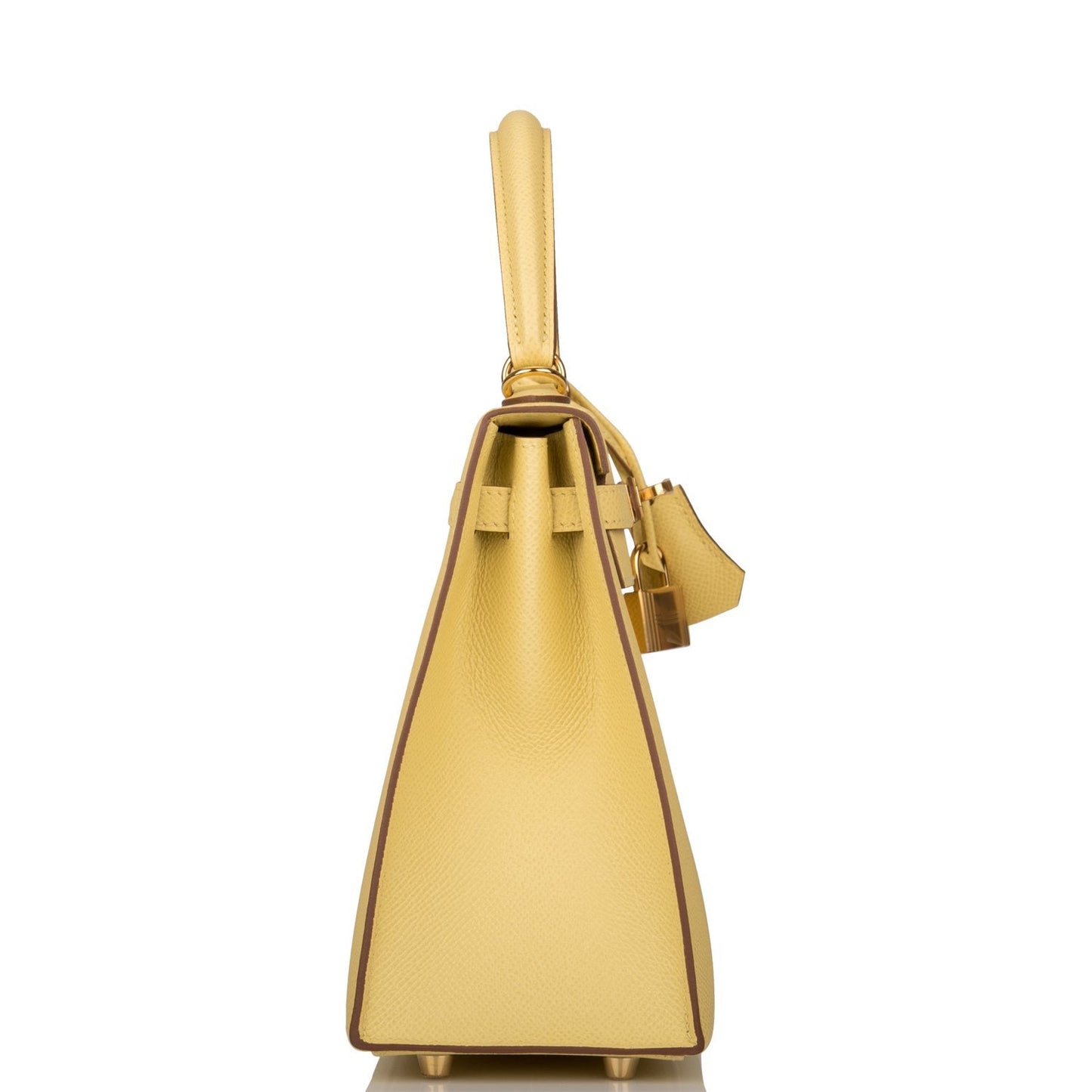 Hermes Kelly Sellier Jaune Poussin Epsom Hardware Handbag Gold Travel Bag