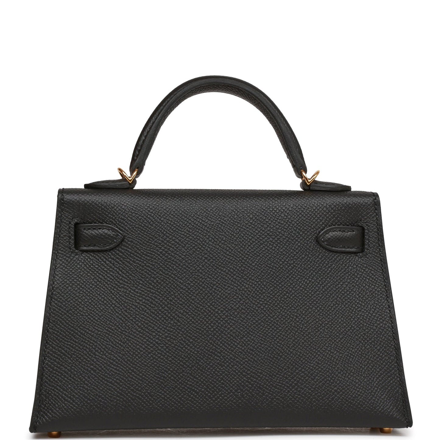 Hermes Kelly Sellier Epsom Hardware Handbag Black Gold Travel Bag For Mp