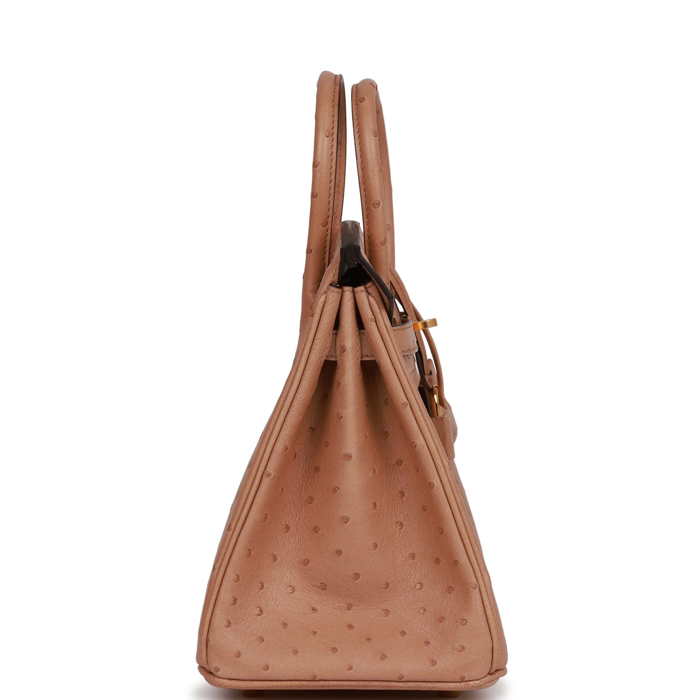 Hermes Birkin Chai Ostrich Hardware Handbag Gold Travel Bag