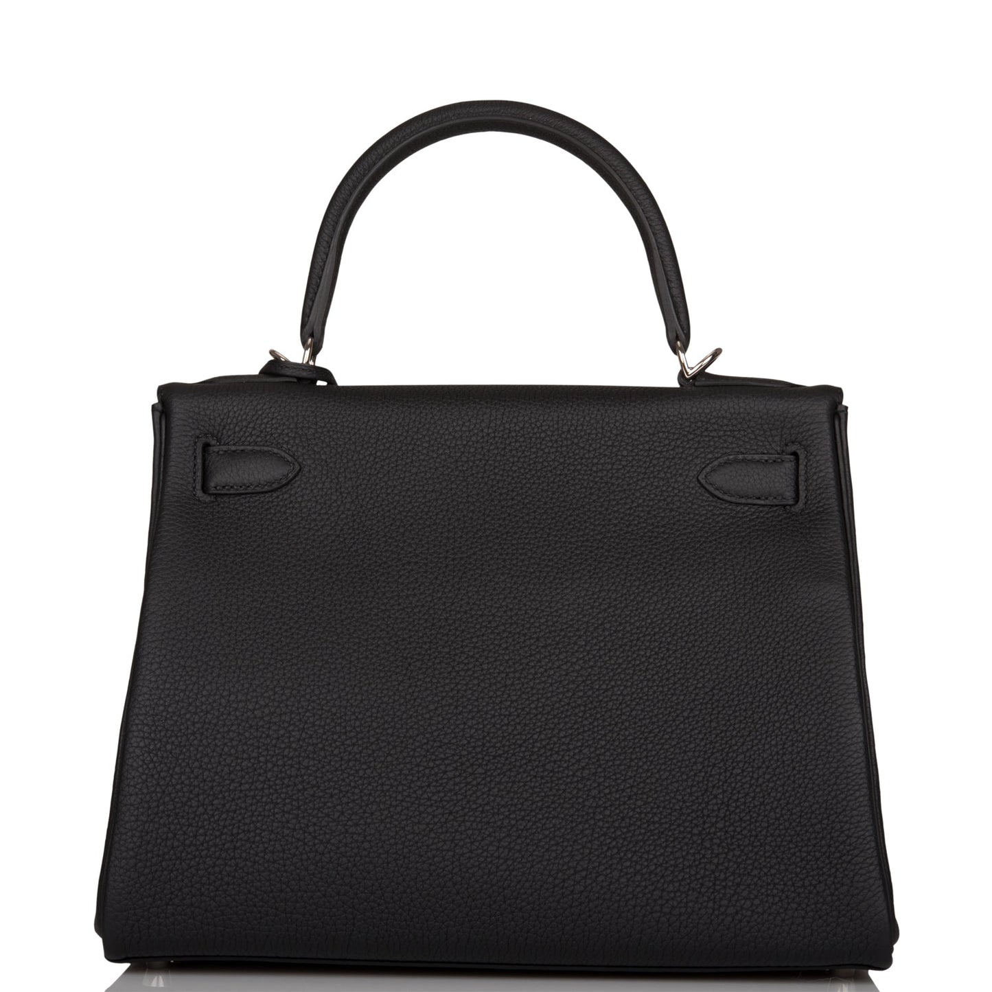 Hermes Kelly Retourne Togo Palladium Hardware Handbag Black Travel Bag Hardware 1