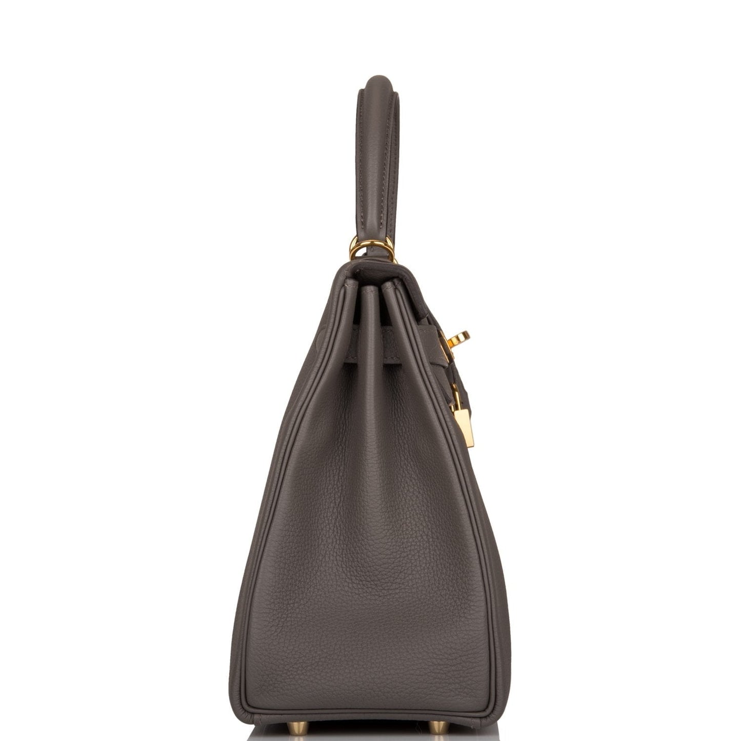 Hermes Kelly Retourne Etain Togo Hardware Handbag Gold Travel Bag Gold Hardware