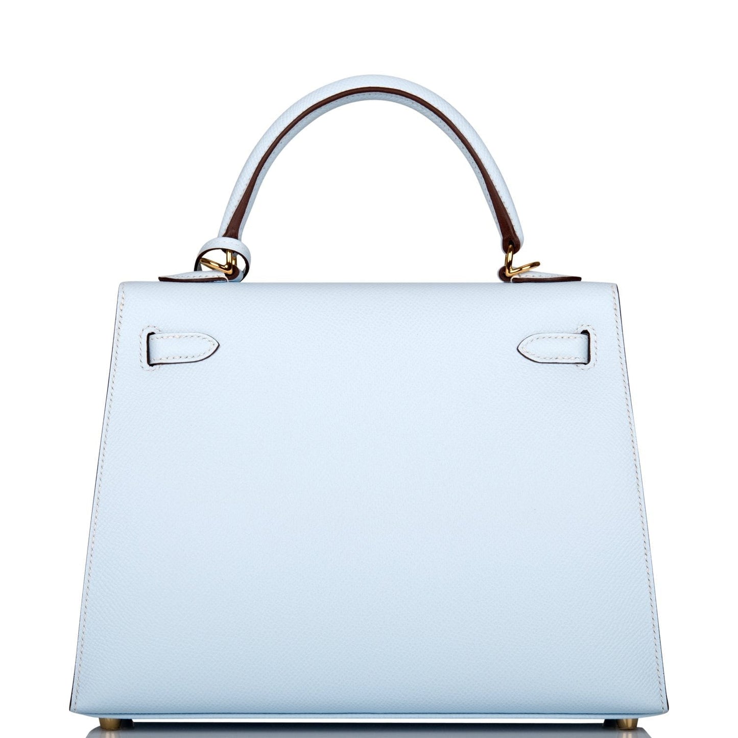 Hermes Kelly Sellier Bleu Brume Epsom Hardware Handbag Gold Travel Bag Hardware 3