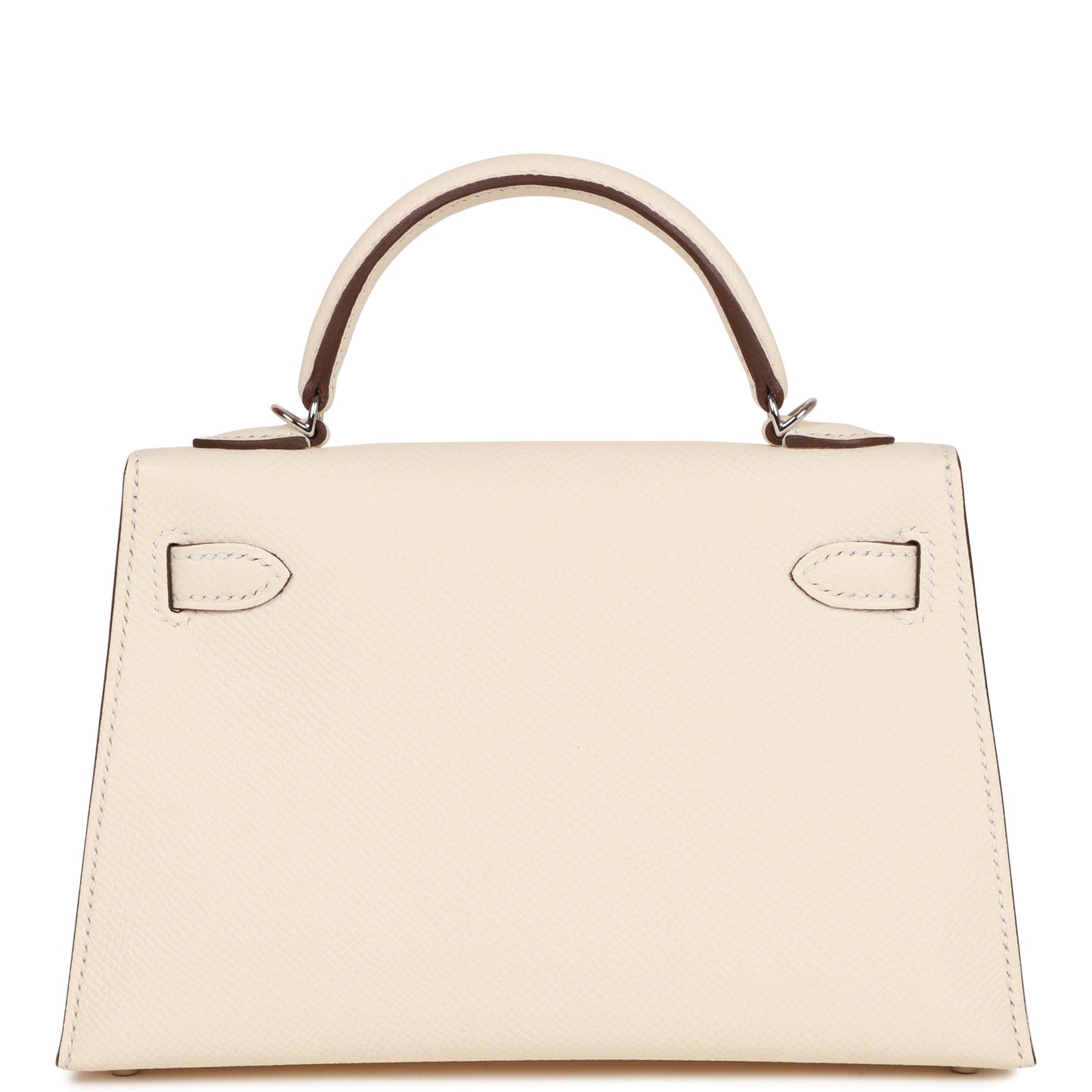 Hermes Kelly Sellier Nata Epsom Palladium Hardware Handbag Travel Bag