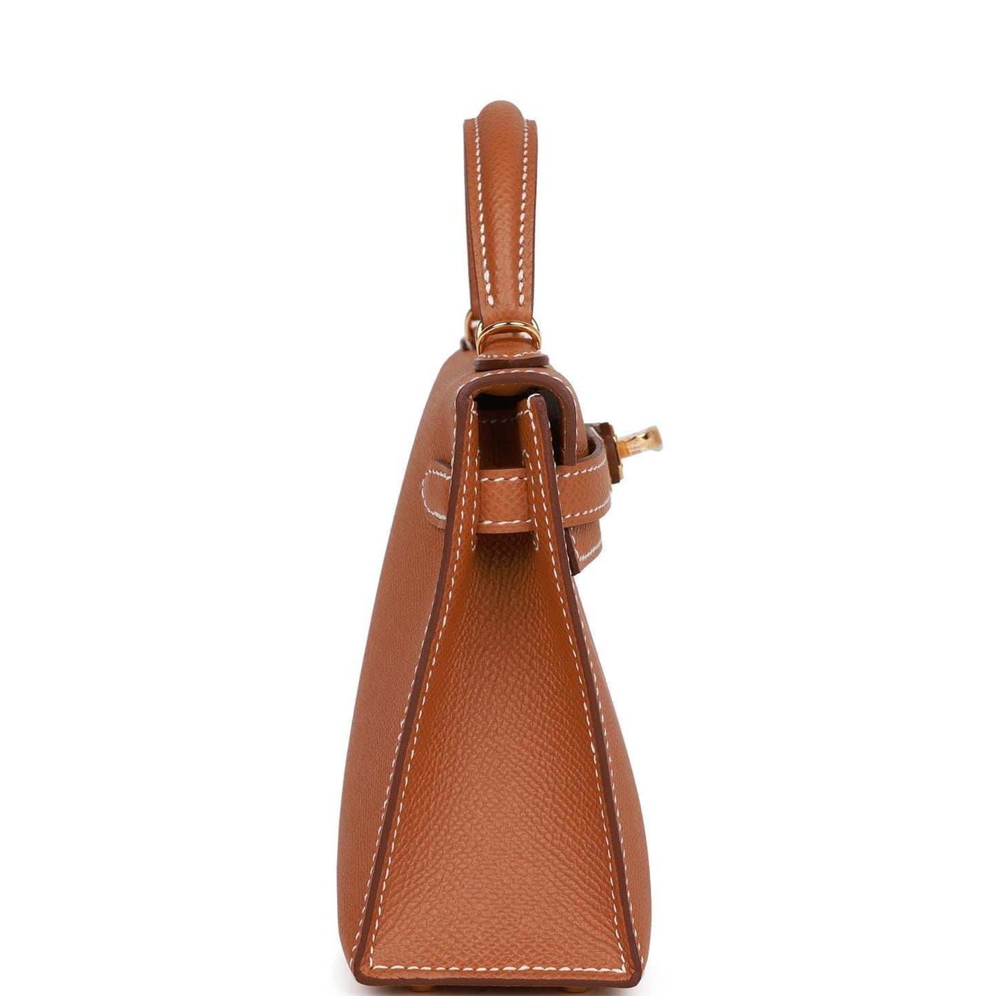 Hermes Kelly Sellier Epsom Hardware Handbag Gold Travel Bag 21