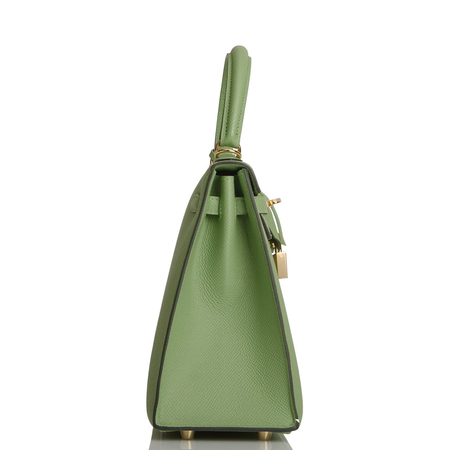 Hermes Kelly Sellier Vert Criquet Epsom Hardware Handbag Gold Travel Bag