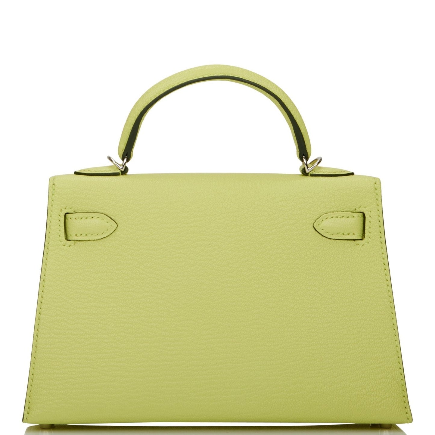Hermes Kelly Sellier Jaune Bourgeon Chevre Palladium Hardware Travel Bag