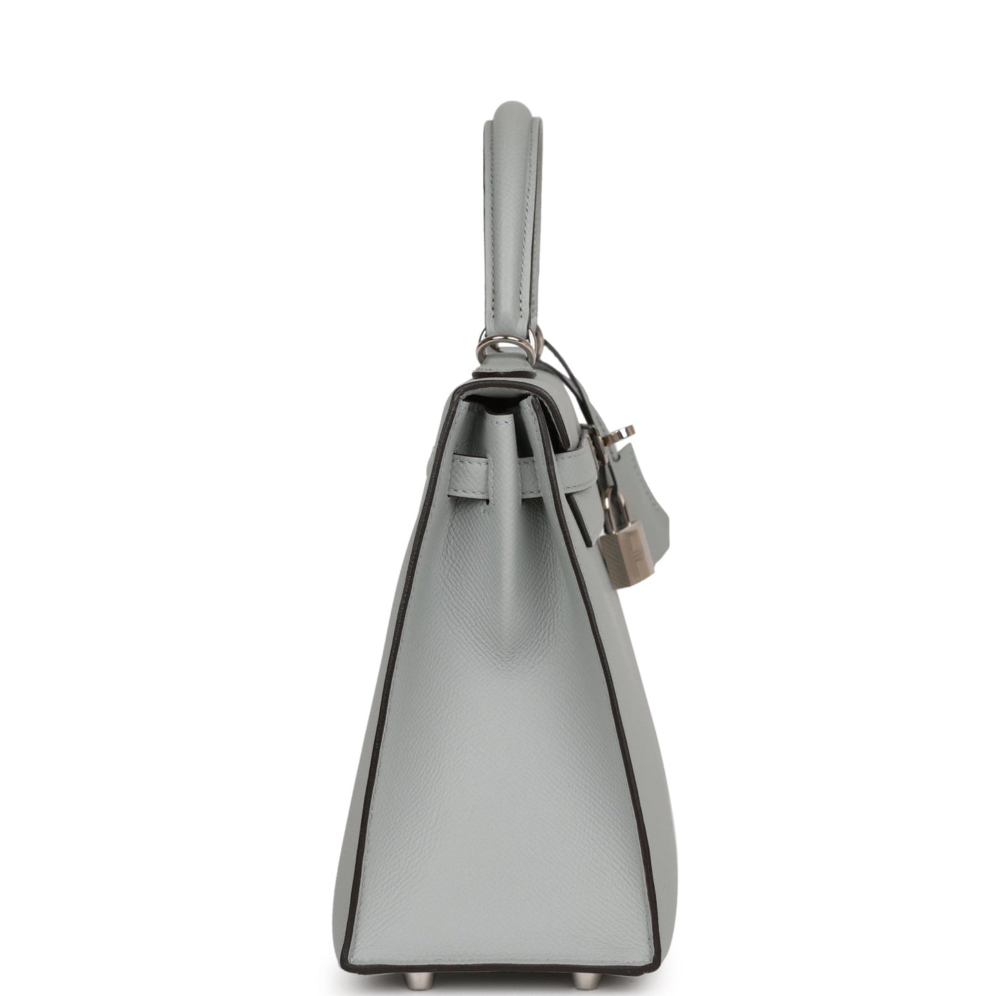 Hermes Kelly Sellier Bleu Glacier Epsom Palladium Hardware Shoulder Shoulder Bag