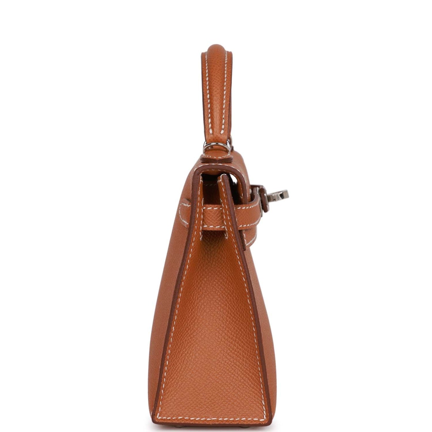 Hermes Kelly Sellier Epsom Palladium Hardware Handbag Gold Travel Bag