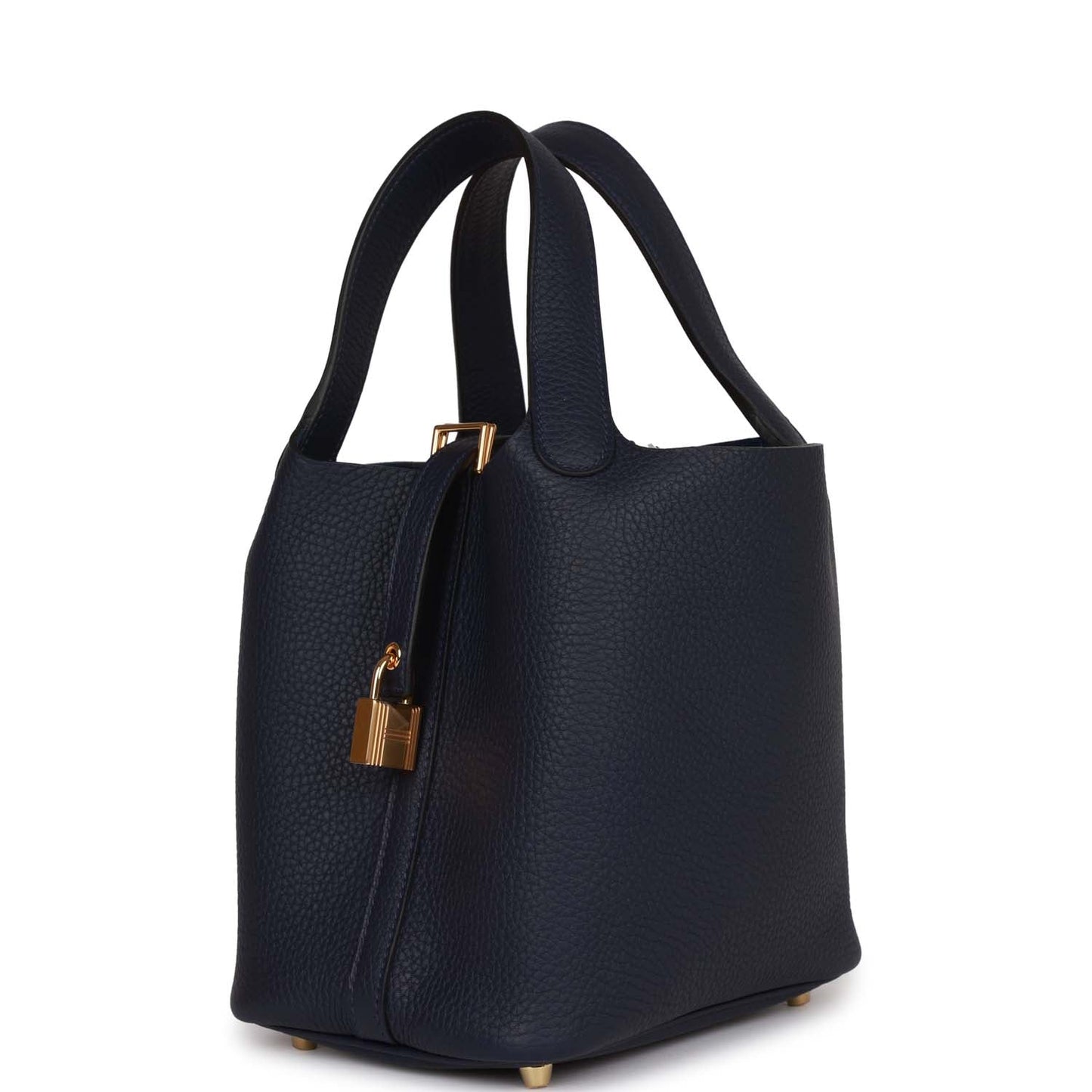 Hermes Picotin Lock Bleu Nuit Clemence Hardware Handbag Gold Travel Bag Hardware 2