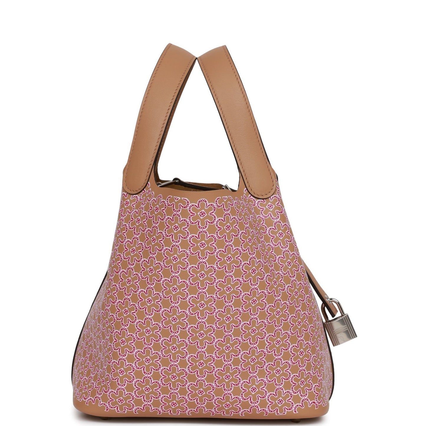 Hermes Picotin Lock Lucky Daisy Chai Swift Palladium Travel Bag