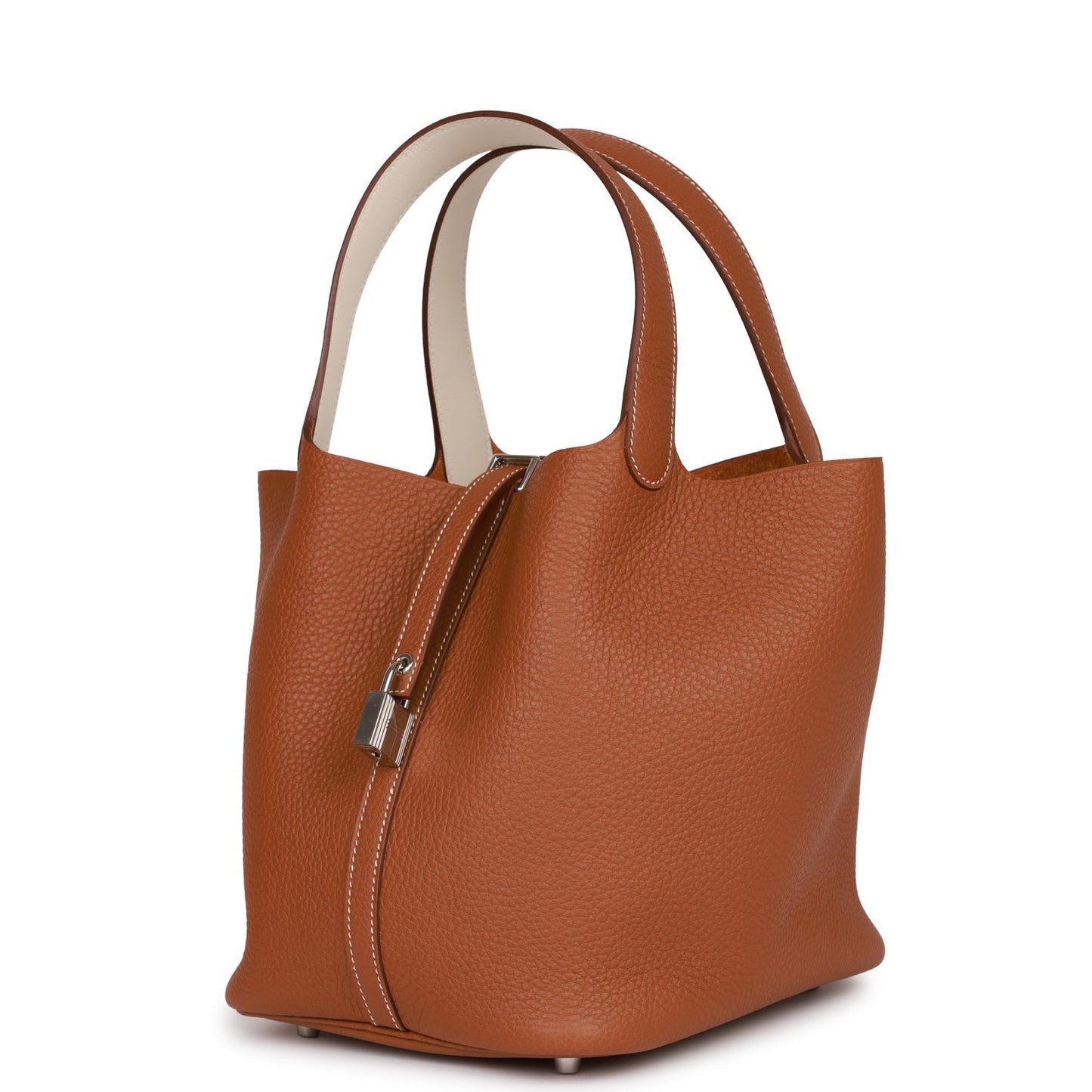 Hermes Picotin Lock Clemence Eclat Palladium Hardware Handbag Gold Travel Bag