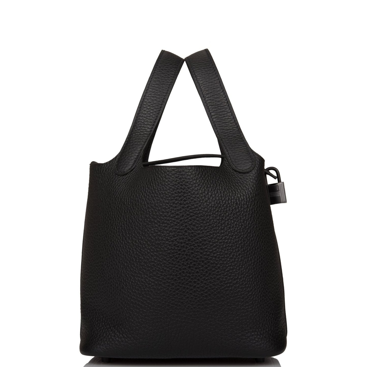 Hermes Monochrome Picotin Clemence Hardware Handbag Black Travel Bag Black Hardware