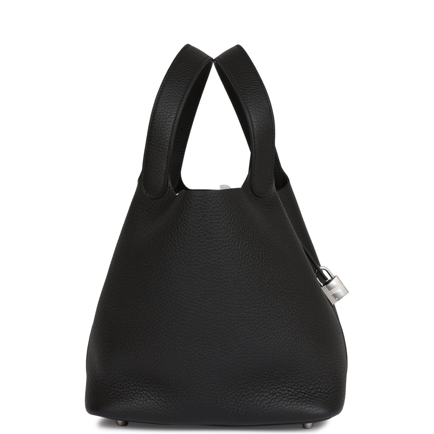 Hermes Picotin Lock Clemence Palladium Hardware Handbag Black Travel Bag 4