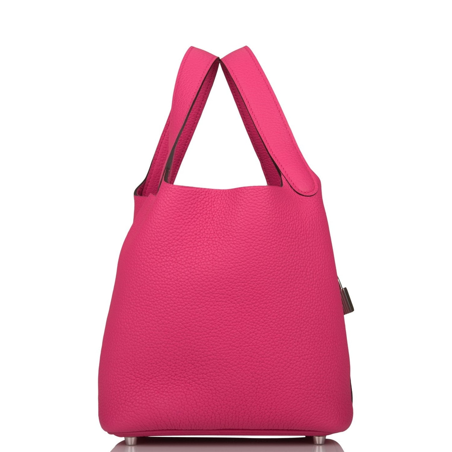 Hermes Picotin Lock Rose Shocking Clemence Palladium Hardware Travel Bag