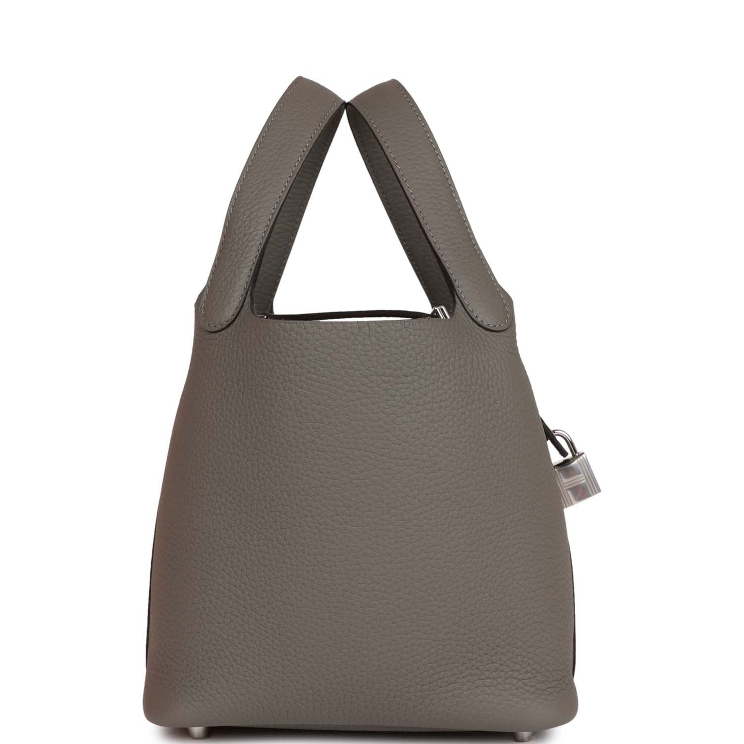 Hermes Picotin Lock Gris Meyer Clemence Palladium Hardware Travel Bag