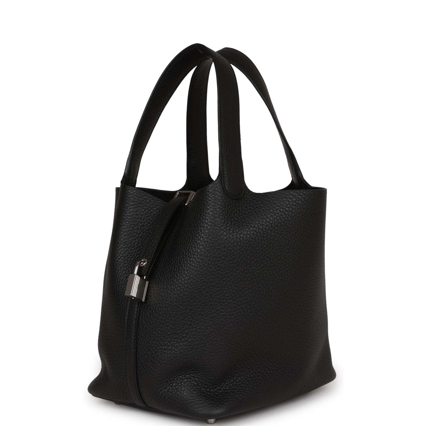Hermes Picotin Lock Clemence Palladium Hardware Handbag Black Travel Bag 8