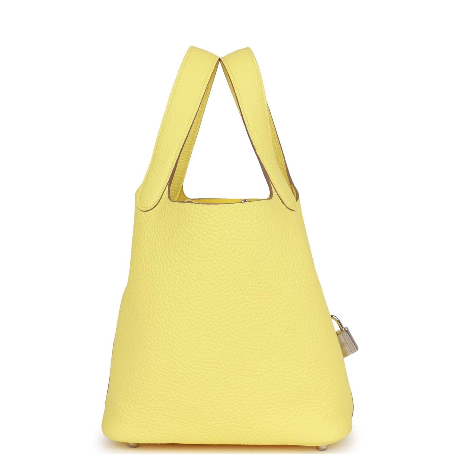 Hermes Picotin Limoncello Clemence Palladium Hardware Handbag Travel Bag