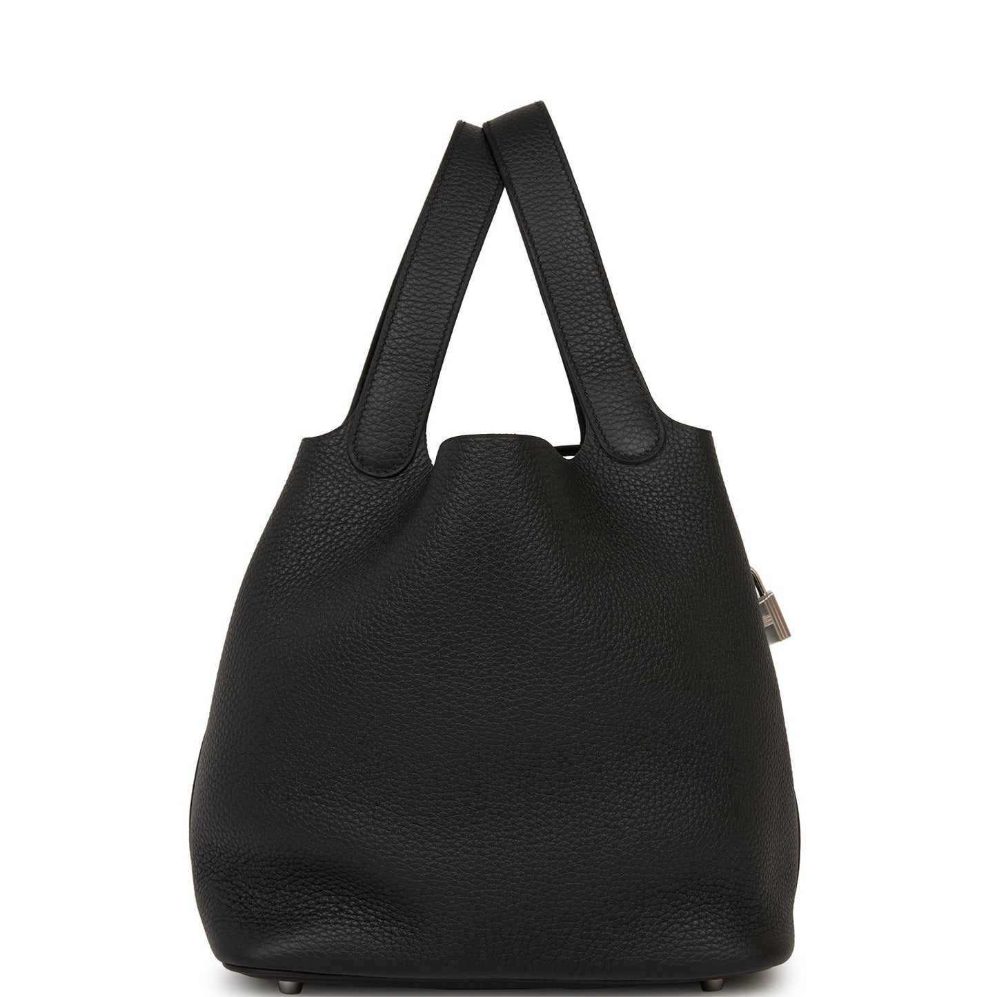 Hermes Picotin Lock Clemence Palladium Hardware Handbag Black Travel Bag 7