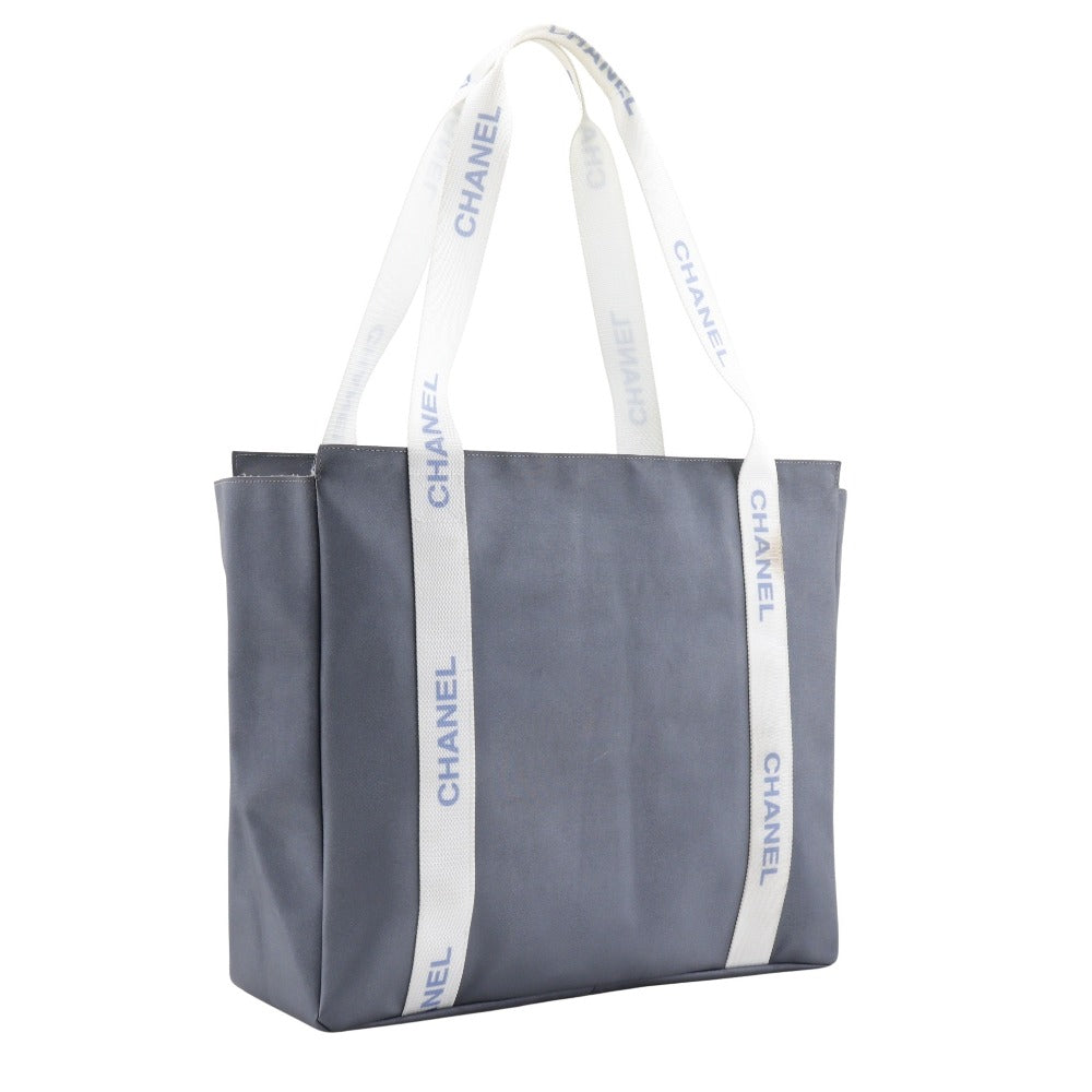 Chanel Nylon Sports line logo Gray Tote Bag