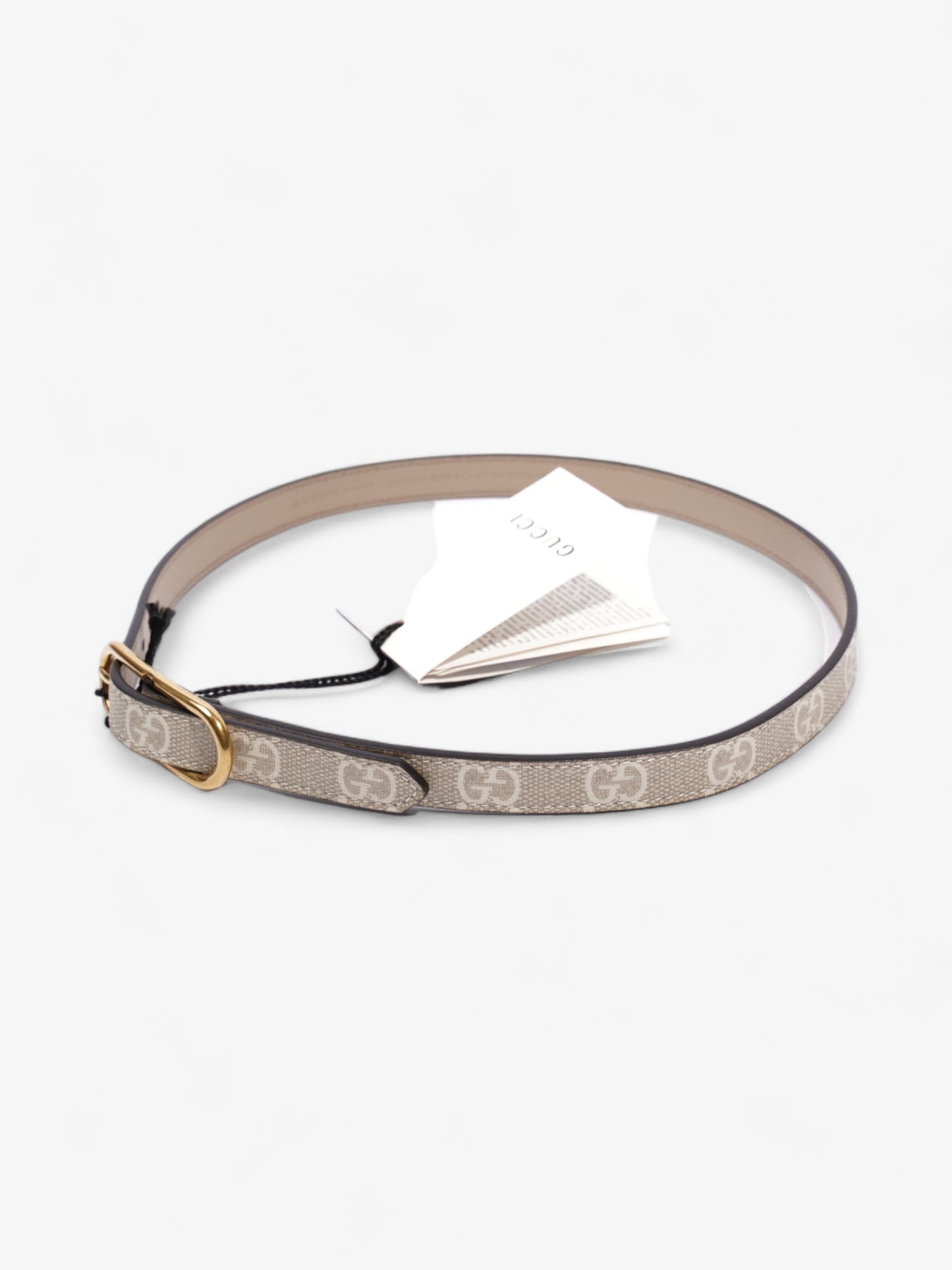 Gucci Jackie Thin Belt And Supreme Coated Handbag Canvas White Accessory