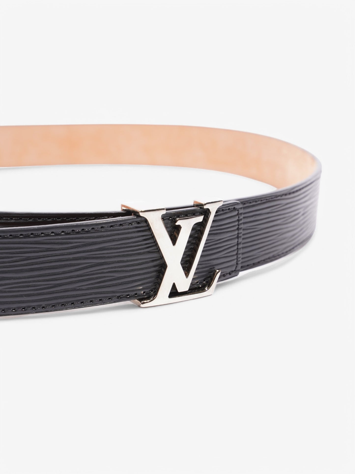 Louis Vuitton Initials 30mm Belt 95cm 38" Epi Leather Black