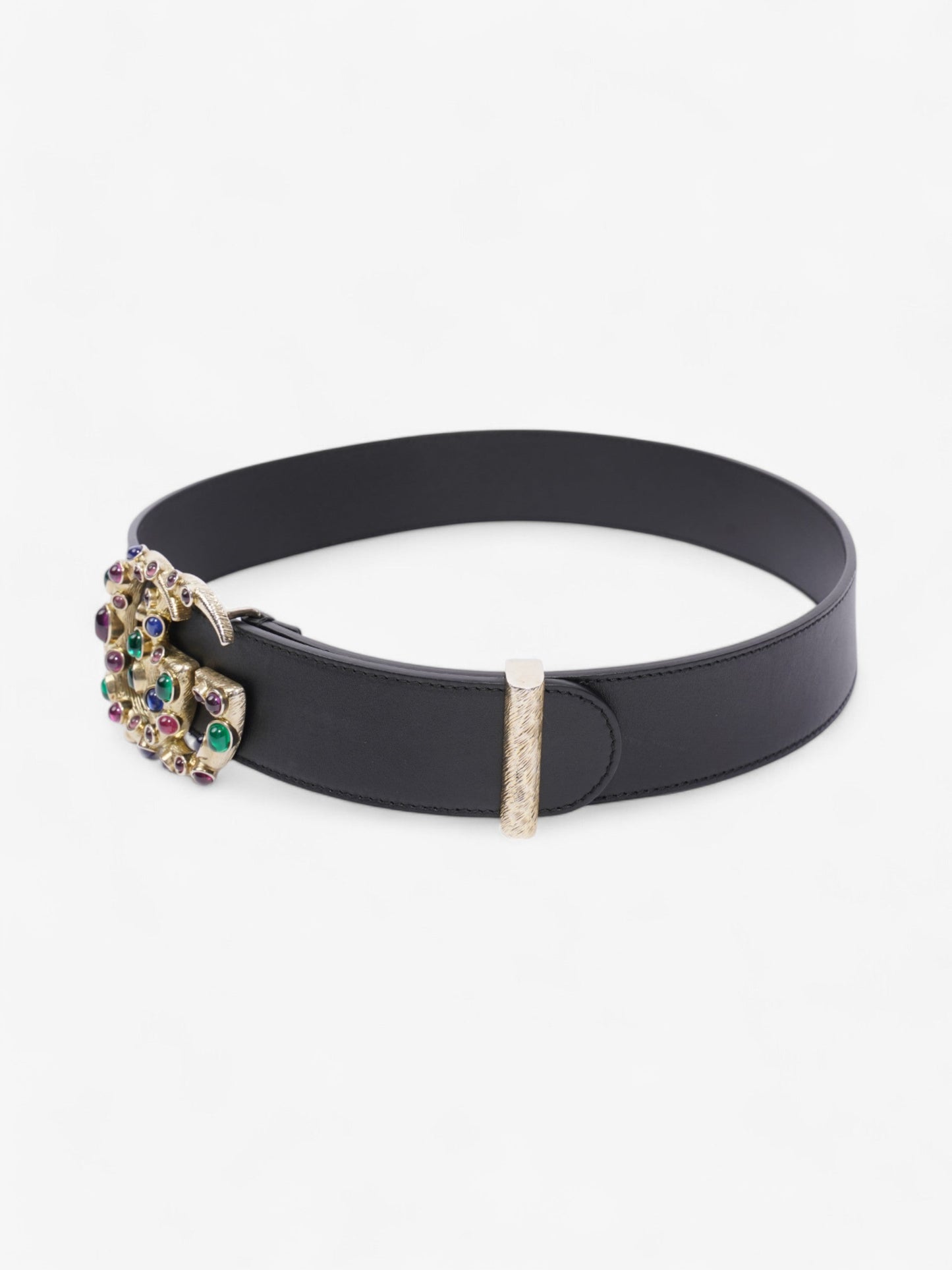 Gucci Marmont Crystal Belt Gold Multicoloured Handbag Leather Black Accessory
