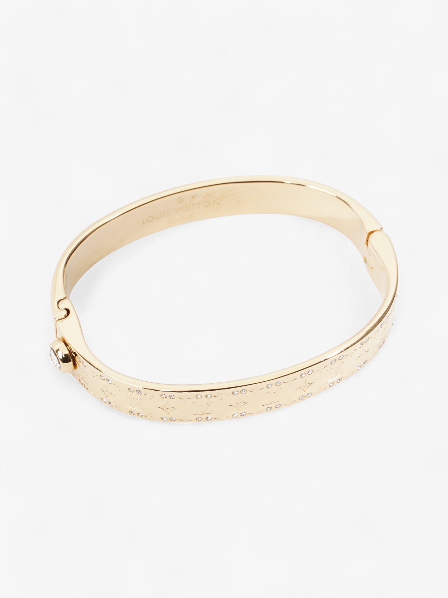 Louis Vuitton Nanogram Cuff Base Gold Handbag