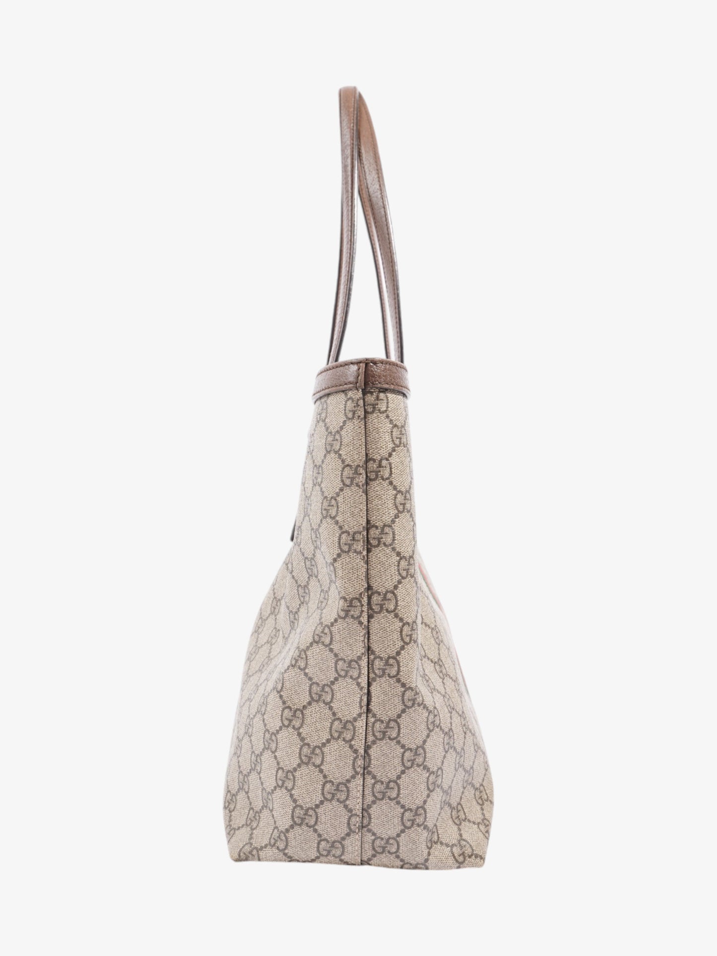 Gucci Ophidia Tote Supreme Coated Medium Canvas Red Tote Bag