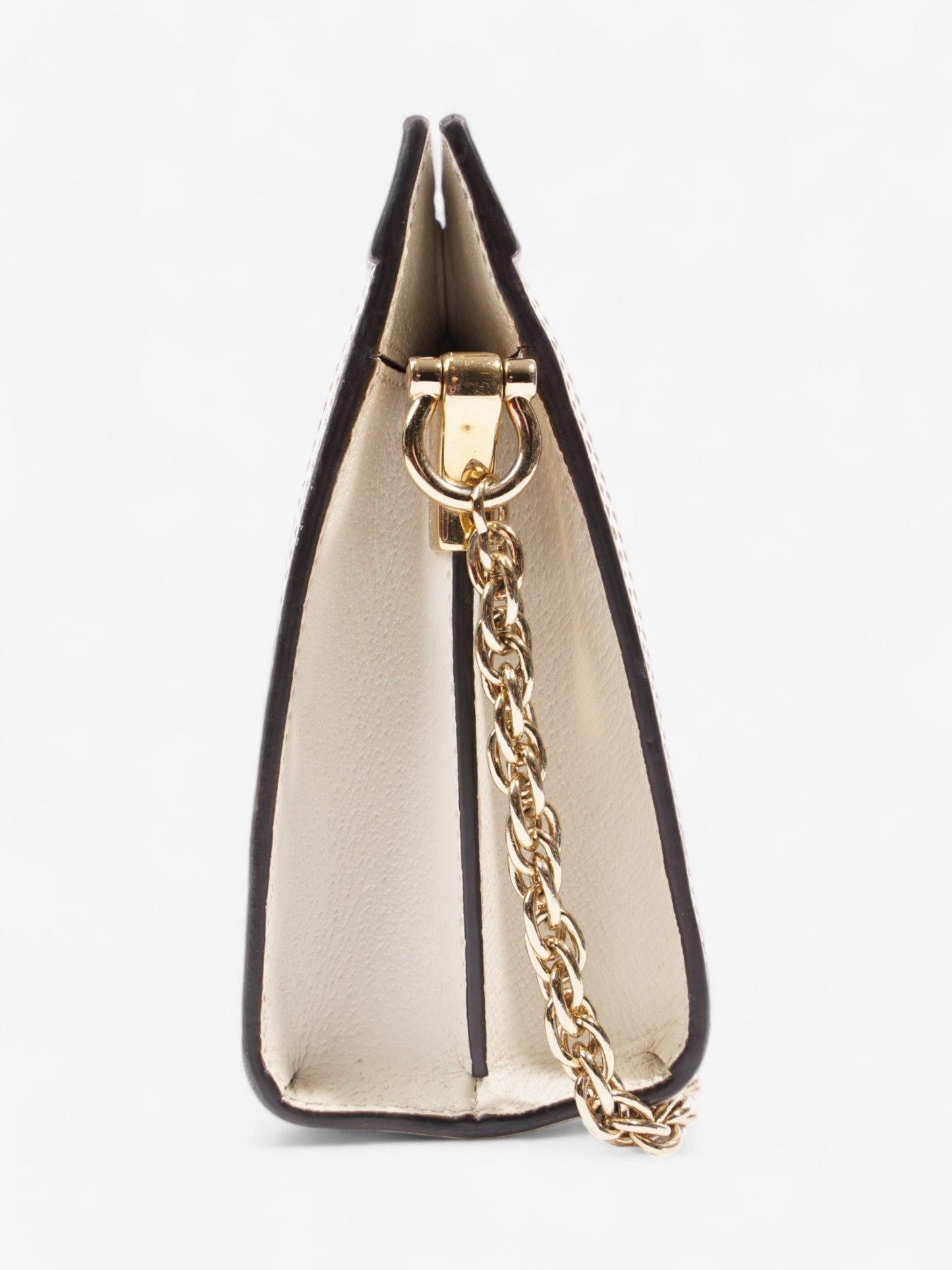 Gucci Ophidia Chain Flora Coated Crossbody Bag Canvas White