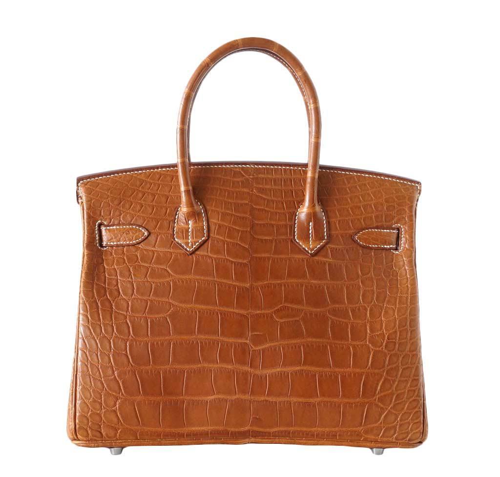 Hermes Birkin Alligator Fauve Barenia Bag Travel Bag