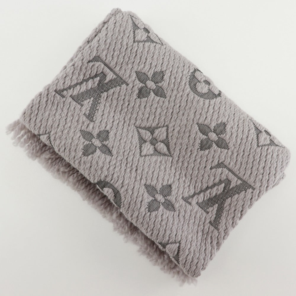 Louis Vuitton Scarf M74742 Esharp Logomania Wool Gray Apparel