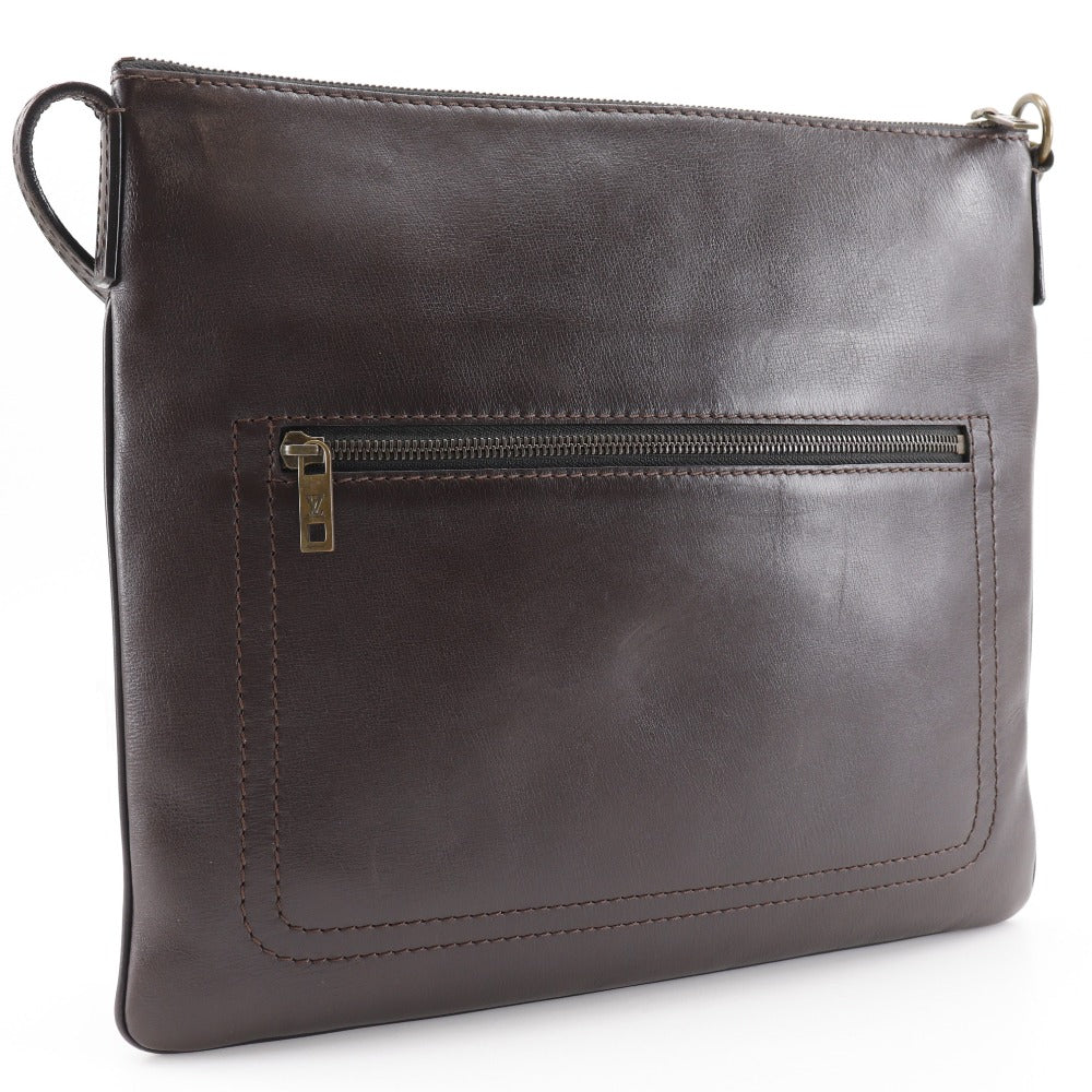 Louis Vuitton M92073 Utah Sac Plat Calfskin Brown Shoulder Bag