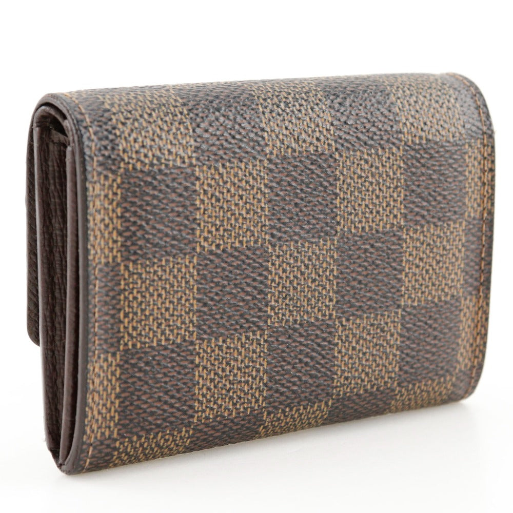 Louis Vuitton Coin N61930 Damier Portonet Plat Canvas Brown Handbag