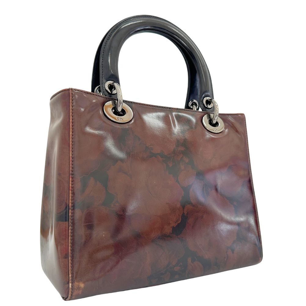 Dior Lady Handbag Ma Leather Patent Travel Bag